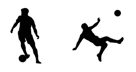 football players silhouettes in different actions © ALI