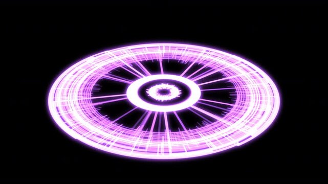 3D Spinning Wheel Ripple X60 Degrees M Purple Animation Loop