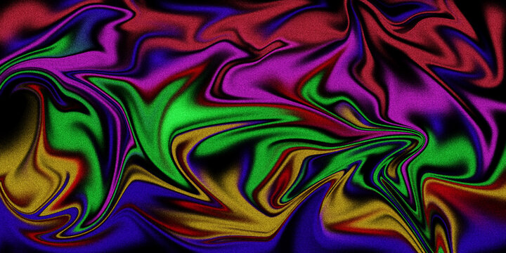 Vibrant abstract swirls of psychedelic marble patterns in bold colors