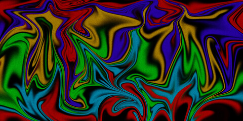 Obraz premium Vibrant swirls of abstract liquid art in a mesmerizing psychedelic color palette