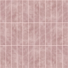 Fototapeta premium Seamless pattern. Light pink tile wall and floor texture. Vertical tiles. Tileable background. 