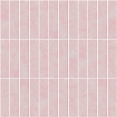 Fototapeta premium Seamless pattern. Light pink tile wall and floor texture. Vertical tiles. Tileable background. 
