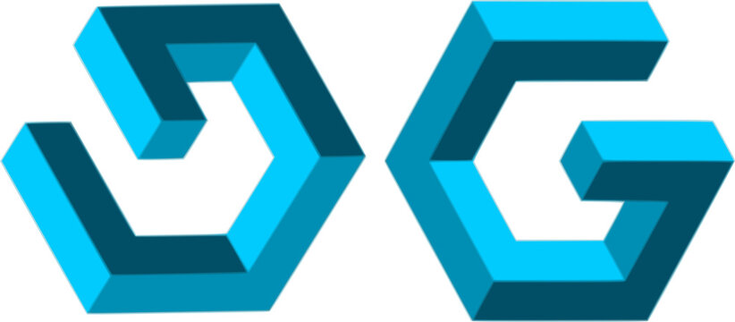 This modern vector is ideal for high-tech industries, software development, architectural firms, gaming brands, or creative agencies looking for a symbol of complexity and multidimensional thinking.