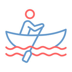 Rowing Boat Vector Icon © SAMDesigning