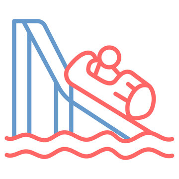 Log Flume Vector Icon