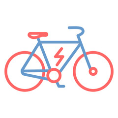 Fototapeta premium Electric Bicycle Vector Icon