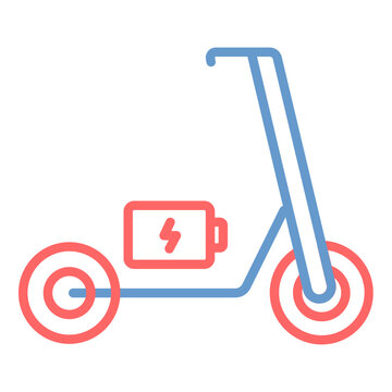 Electric Kick Scooter Vector Icon