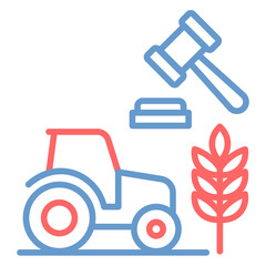 Obraz premium Agricultural Auction Vector Icon