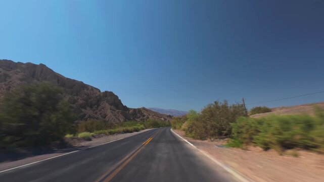 Death Valley Scenic Drive Open Desert Road POV 4K
