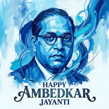 Portrait of dr br ambedkar on ambedkar jayanti indian social reformer and architect of indian constitution