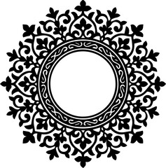 Obraz premium Intricate Floral Mandala Circular Ornament Design