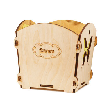 Decorative wooden flower planter