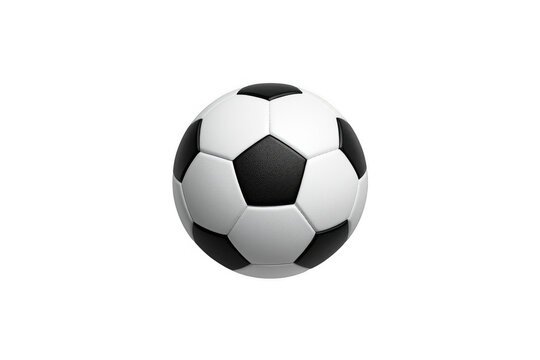Soccer ball classic design flying transparent background