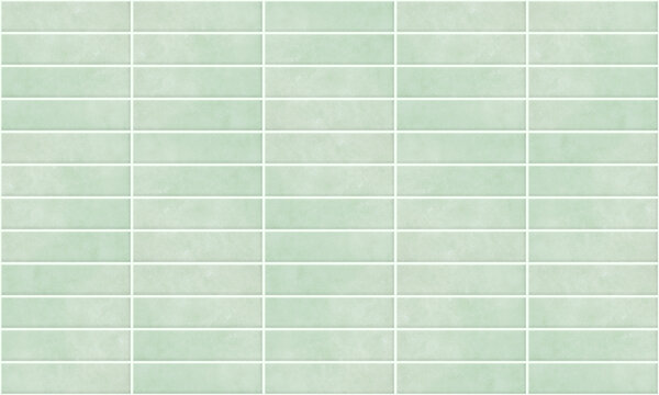 Seamless pattern. Light green tile wall and floor texture. Horizontal tiles. Tileable background. 
