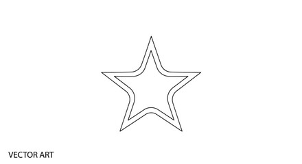 Obraz premium Simple Star Outline Vector Graphic