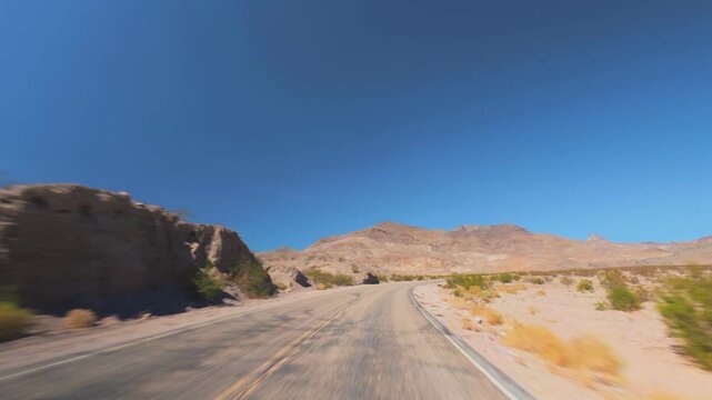 Death Valley Scenic Drive Open Desert Road POV 4K
