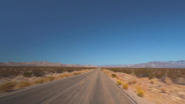 Death Valley Scenic Drive Open Desert Road POV 4K
