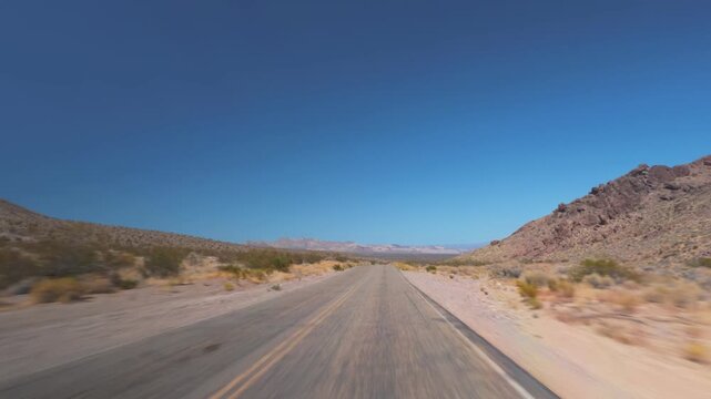 Death Valley Scenic Drive Open Desert Road POV 4K
