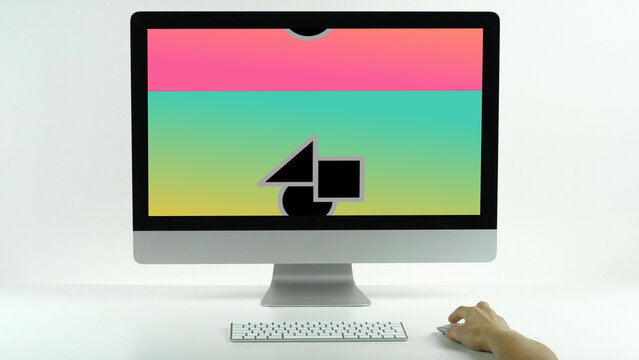 Desktop Mockup 12 Scroll Up Single &ndash; Modern Computer Screen Presentation, Animated Display for Website and App UI UX Showcase, Professional Digital Interface Template