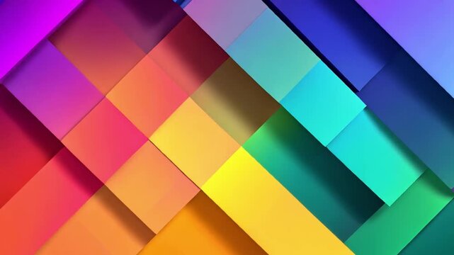 Colorful Abstract Geometric Shapes Background in Vibrant Hues