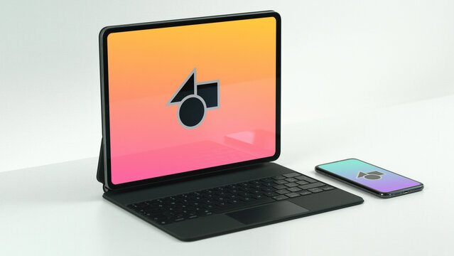 Desktop Mockup Responsive 5 &ndash; Modern Computer Screen Presentation, Animated Display for Website and App UI UX Showcase, Professional Digital Interface Template