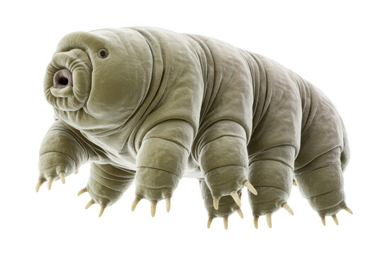 Tardigrade microscopic animal water bear tiny isolated on a transparent background