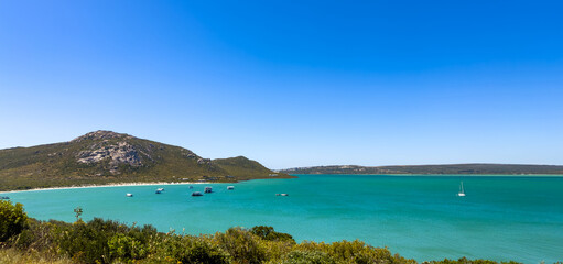 Obraz premium view of Tranquil coastal beach scenes in Langebaan