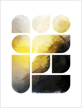 Poster designed with geometric shapes, White background, lines, Banner, Poster, abstract, solid color for media, social networks, Graphic illustration, layered shadow blended gradient effect 14