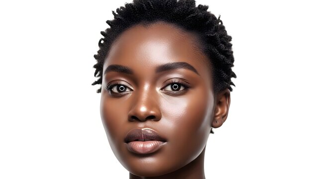 Beautiful Black Woman Portrait with Radiant Skin