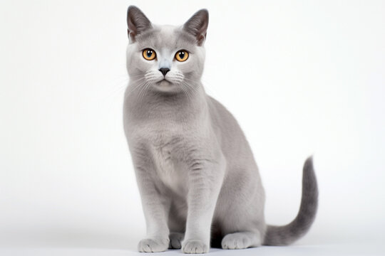 cat breed Burmilla isolated on white