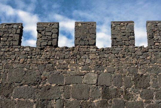 Gonio Fortress in Ajara, Georgia, near Batumi. Bright sunny day, blue sky