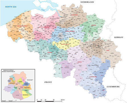 Map of the administrative divisions of Belgium