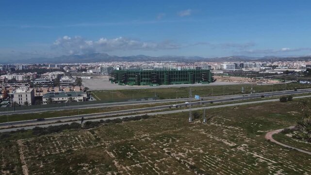 Aerial view of the Manuel Mart&iacute;nez Valero Stadium in Elche, Spain