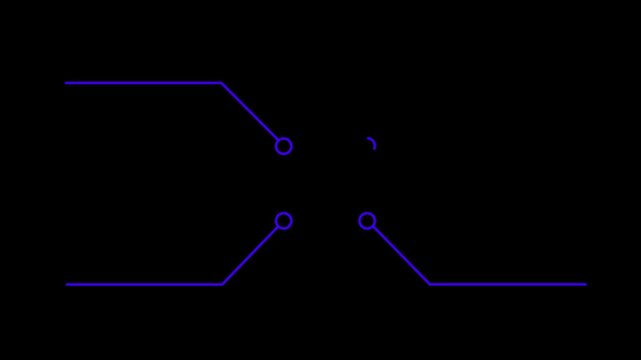 Network Connection, Hub, Social Network Isolated Flat Line Icon. molecule icon. compound of molecular structures PNG Alpha. Glowing Data Cables Transferring Information. 4k video animation