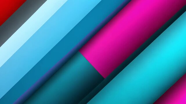 Vibrant Geometric Background with Bold Red, Pink and Blue Colors
