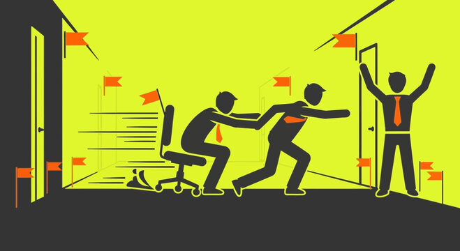 Office conflict and chaotic workplace violence.