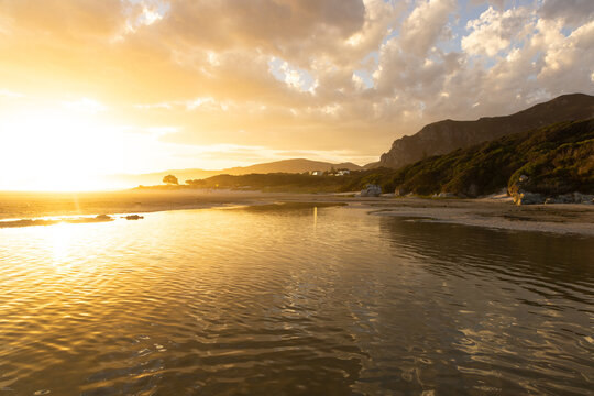 Scenic sunset, Grotto Beach, Hermanus, Western Cape, South Africa