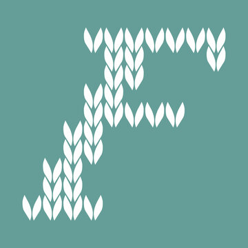 Knitted Letter F
