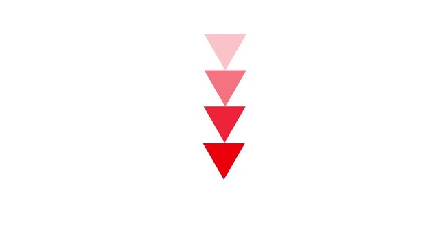 Minimal right arrow pointer icon representing navigation, direction, forward action, or next step.
abstract arrow pointing graphic animation. Up to Down -directional arrow loop animatio.