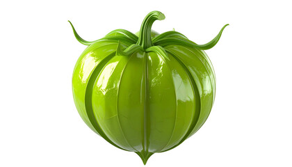 Green tomatillo plant close-up on black background fresh and vibrant produce ingredient