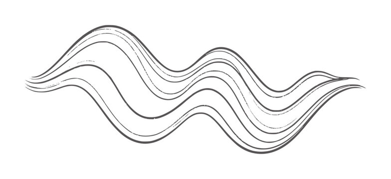 Black and white abstract fluid wavy line pattern lines