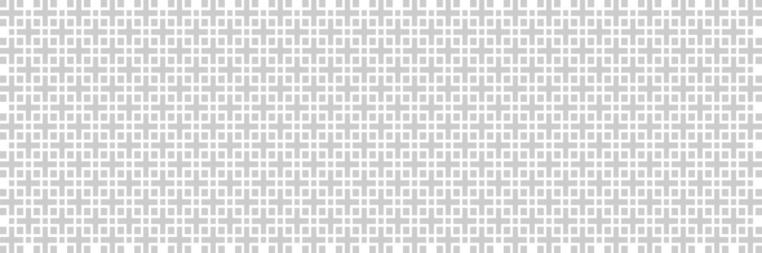 Gray square pattern background, seamless geometric texture. Light grey grid with cross elements, simple modern wallpaper, subtle architectural tile backdrop.
