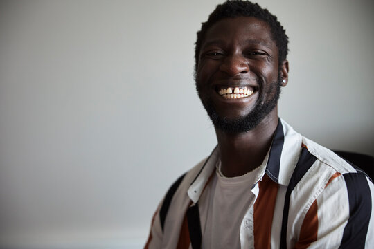 Portrait of male tech professional with toothy smile