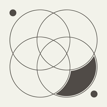 A venn diagram with three intersecting circles