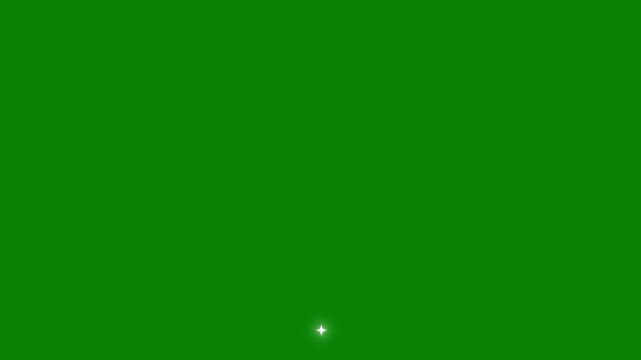 Shiny twinkle glitter stars, glowing cartoon white star animation, retro, doodle, vector sparkle shine, blinking light trail effects, chroma key green screen festive seamless loop background.4K