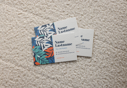 Mockup Of Customizable Eu Business Cards