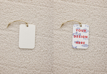 Mockup Of Customized Vertical Tag