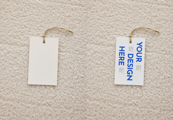 Mockup Of Customizable Vertical Tag