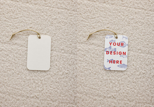 Mockup Of Customized Vertical Tag