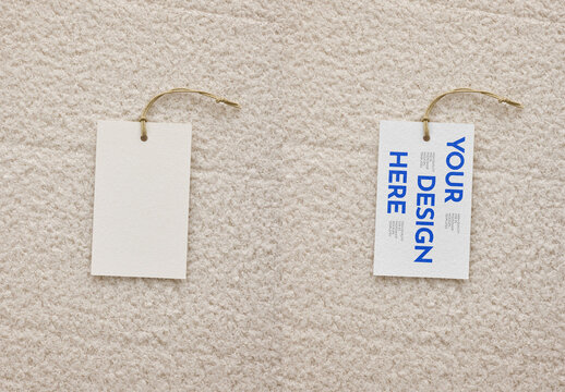 Mockup Of Customizable Vertical Tag